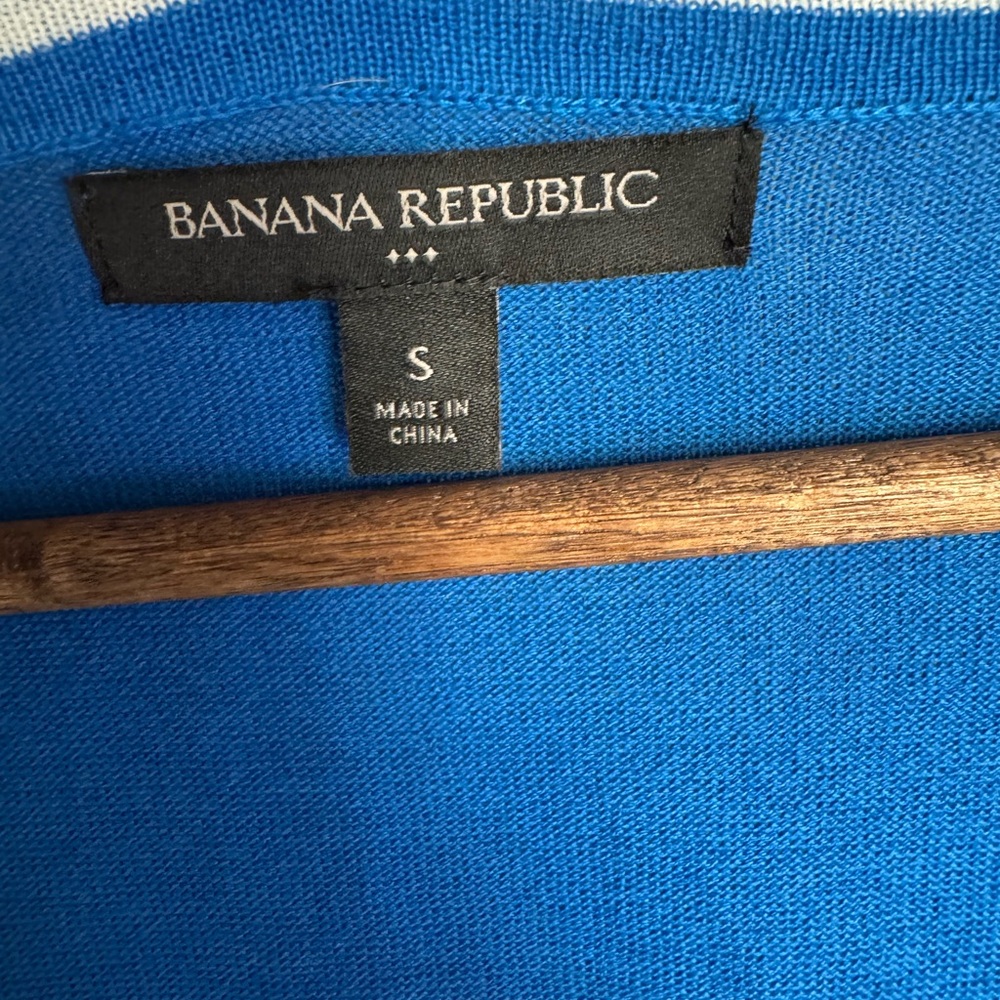 Banana Republic S Blue Knit Lightweight Cardigan Sweater - Picture 5 of 9
